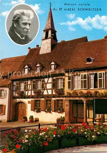 AK / Ansichtskarte Kaysersberg Haut Rhin Maison natale du Dr Albert Schweitzer Portrait Kat. Kaysersberg