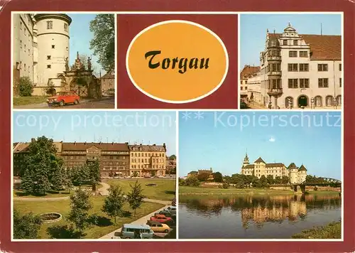 AK / Ansichtskarte Torgau Schloss Hartenfels Rathaus Marta Brautzsch Platz Kat. Torgau