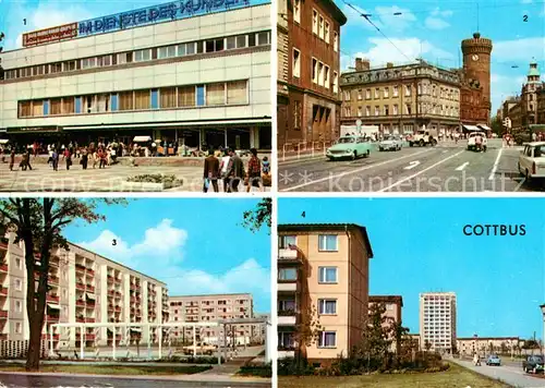 AK / Ansichtskarte Cottbus Konsument Warenhaus Ernst Thaelmann Platz Forster Strasse Leipziger Strasse Kat. Cottbus