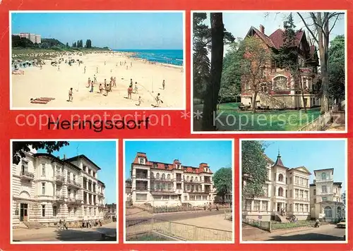 AK / Ansichtskarte Heringsdorf Ostseebad Usedom Strand FDGB Erholungsheime Kat. Heringsdorf