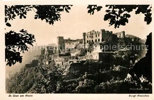 AK / Ansichtskarte St Goar Rhein mit Burg Rheinfels Kat. Sankt Goar