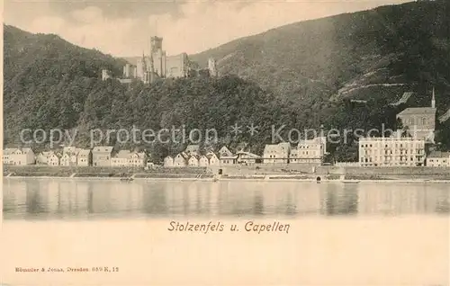 AK / Ansichtskarte Oberlahnstein Schloss Stolzenfels mit Capellen Kat. Lahnstein