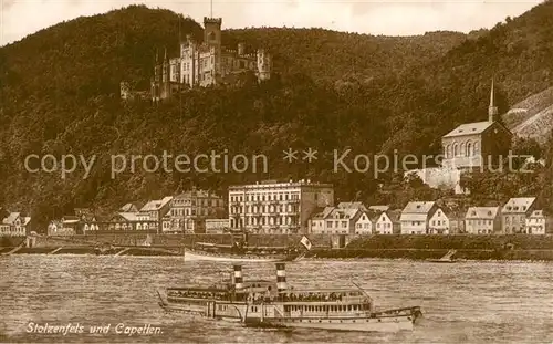 AK / Ansichtskarte Oberlahnstein Schloss Stolzenfels mit Capellen Kat. Lahnstein