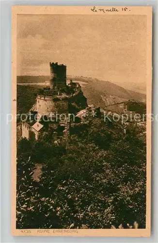 AK / Ansichtskarte Ehrenburg Brodenbach Ruine Ehrenburg Kat. Brodenbach