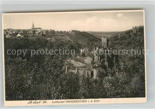 AK / Ansichtskarte Manderscheid Eifel Ober  und Unterburg Teilansicht  Kat. Manderscheid