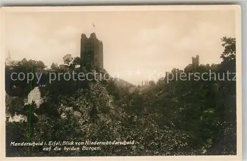 AK / Ansichtskarte Manderscheid Eifel Ober  und Unterburg Kat. Manderscheid