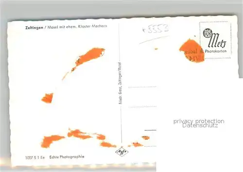 AK / Ansichtskarte Zeltingen Rachtig Panorama Kloster Machern Kat. Zeltingen Rachtig