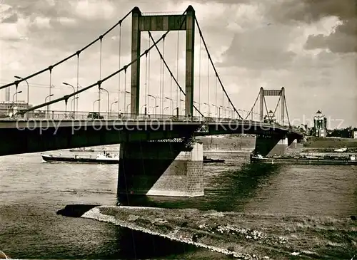 AK / Ansichtskarte Duisburg Ruhr Rheinbruecke Binnenschifffahrt Kat. Duisburg