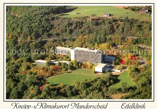 AK / Ansichtskarte Manderscheid Eifel Eifelklinik Fliegeraufnahme Kat. Manderscheid