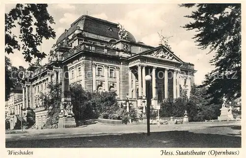 AK / Ansichtskarte Wiesbaden Hessisches Staatstheater Opernhaus Kat. Wiesbaden