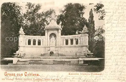 AK / Ansichtskarte Coblenz Koblenz Kaiserin Augusta Denkmal Kat. Koblenz Rhein