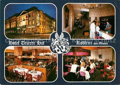 AK / Ansichtskarte Koblenz Rhein Hotel Trierer Hof Gastraeume Kat. Koblenz