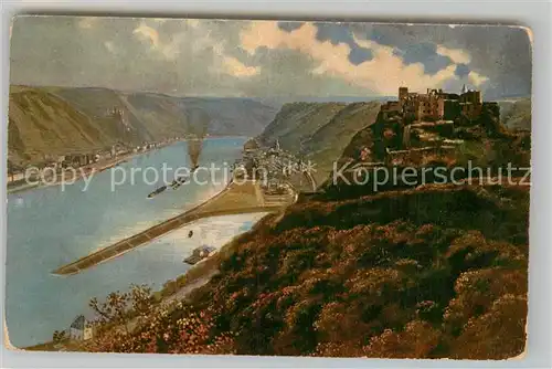 AK / Ansichtskarte St Goar Rhein mit Ruine Rheinfels Kat. Sankt Goar