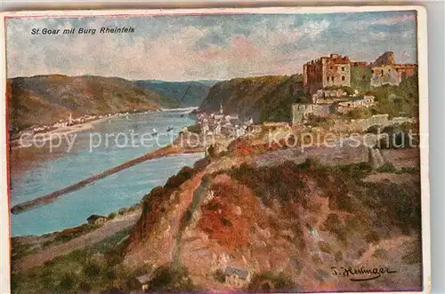 AK / Ansichtskarte St Goar Rhein mit Ruine Rheinfels Kat. Sankt Goar