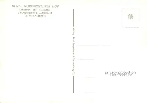 AK / Ansichtskarte Norderstedt Hotle Norderstedter Hof Kat. Norderstedt