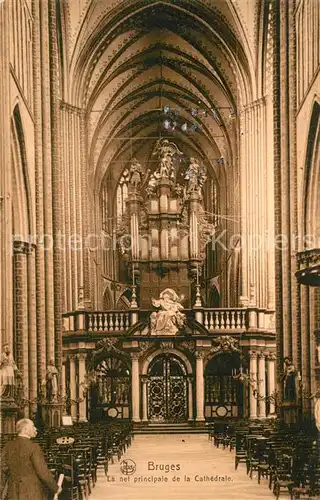 AK / Ansichtskarte Bruges Flandre Le net principale de la Cathedrale Kat. 