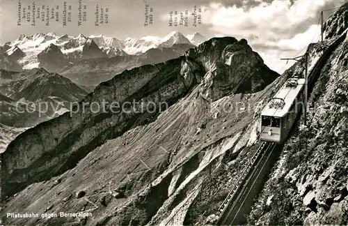 AK / Ansichtskarte Zahnradbahn Pilatusbahn Berneralpen  Kat. Bergbahn