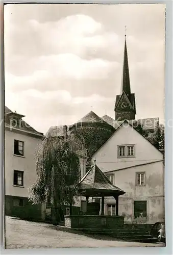 AK / Ansichtskarte Dieblich Brunnen Kirchturm Kat. Dieblich