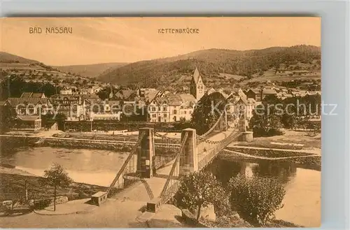 AK / Ansichtskarte Nassau Bad Kettenbruecke Kat. Nassau Lahn