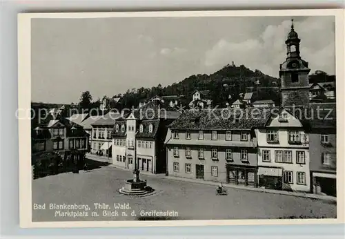 AK / Ansichtskarte Blankenburg Bad Marktplatz Greifenstein Kat. Bad Blankenburg