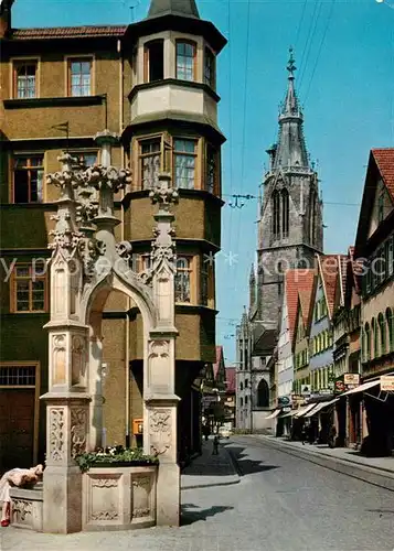 AK / Ansichtskarte Reutlingen Tuebingen Wilhelmstrasse mit Lindenbrunnen