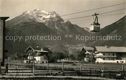 AK / Ansichtskarte Seilbahn Penkenbahn Mayrhofen Zillertal Gruenberg Kat. Bahnen