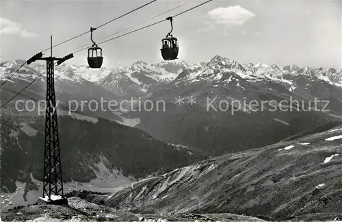 AK / Ansichtskarte Seilbahn Schatzalp Strela Davos Sertigtal Plattenhorn Hochducan Kat. Bahnen