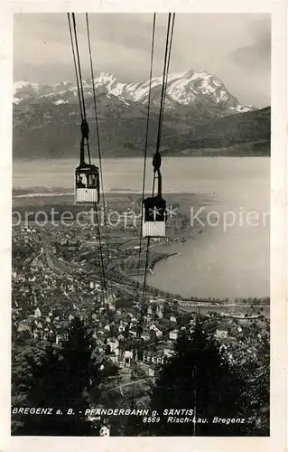 AK / Ansichtskarte Seilbahn Pfaenderbahn Bregenz Saentis Foto Risch Lau Nr. 8569 Kat. Bahnen