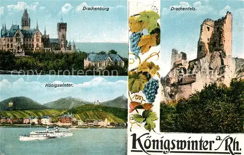 AK / Ansichtskarte Koenigswinter Drachenburg Drachenfels  Kat. Koenigswinter