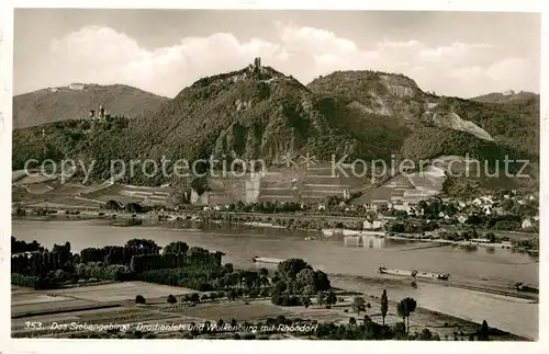 AK / Ansichtskarte Rhoendorf Siebengebirge Drachenfels Wolkenburg Kat. Bad Honnef