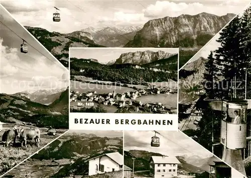 AK / Ansichtskarte Bezau Vorarlberg Bezauer Bergbahnen Alpenpanorama Almvieh Kuehe Kat. Bezau