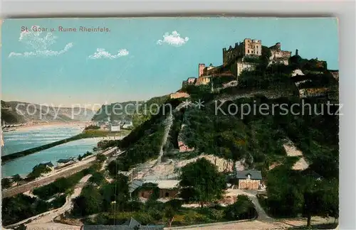 AK / Ansichtskarte St Goar Rhein mit Ruine Rheinfels Kat. Sankt Goar