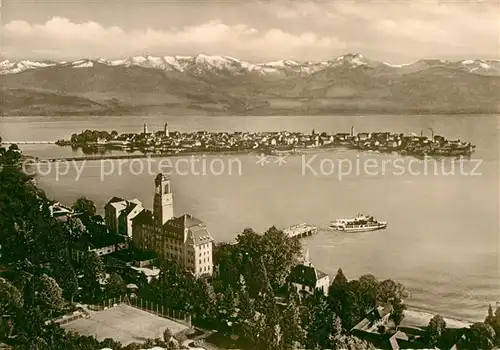 AK / Ansichtskarte Bad Schachen Lindau Halbinsel Alpenkette Kat. Lindau (Bodensee)