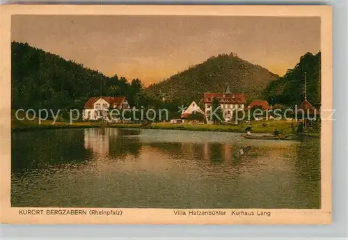 AK / Ansichtskarte Bad Bergzabern Villa Hatzenbuehler Kurhaus Lang Kat. Bad Bergzabern