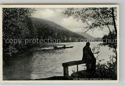 AK / Ansichtskarte Bad Bergzabern Grosser Badeweiher am Seehof Kat. Bad Bergzabern