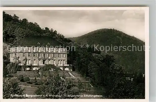 AK / Ansichtskarte Bad Bergzabern Ludwigshafener Erholungsheim Kat. Bad Bergzabern