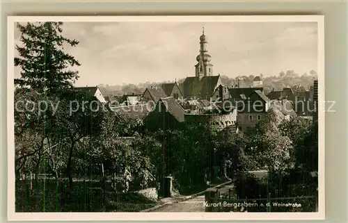 AK / Ansichtskarte Bad Bergzabern Teilansicht mit Kirche Kat. Bad Bergzabern