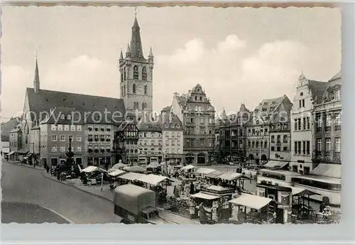 AK / Ansichtskarte Trier Marktplatz mit Gangolfkirche Kat. Trier