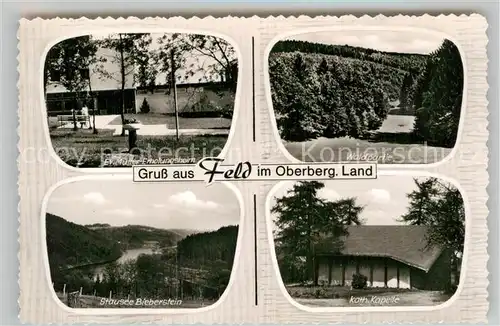 AK / Ansichtskarte Feld Oberbergischer Kreis Muetter Erholungsheim Stausee Bieberstein Katholische Kapelle Waldpartie Kat. Reichshof