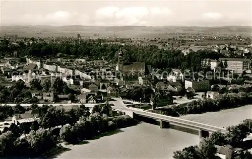 AK / Ansichtskarte Muehldorf Inn Inn Bruecke Fliegeraufnahme Kat. Muehldorf a.Inn