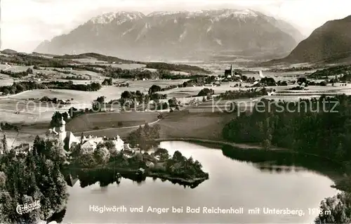 AK / Ansichtskarte Hoeglwoerth See Kloster Untersberg Berchtesgadener Alpen Fliegeraufnahme Kat. Anger