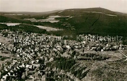 AK / Ansichtskarte Braunlage mit Wurmberg Fliegeraufnahme Kat. Braunlage Harz