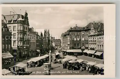 AK / Ansichtskarte Trier Hauptmarkt Simeonstrasse Porta Nigra Kat. Trier