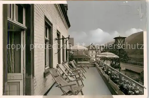 AK / Ansichtskarte Eller Mosel Hotel Oster Terrasse 