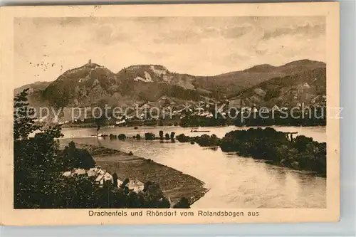 AK / Ansichtskarte Rhoendorf Drachenfels Rolandsbogen Kat. Bad Honnef