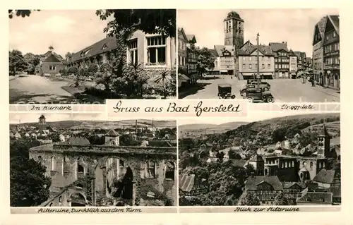 AK / Ansichtskarte Bad Hersfeld Kurpark Linggplatz Stiftsruine Kat. Bad Hersfeld