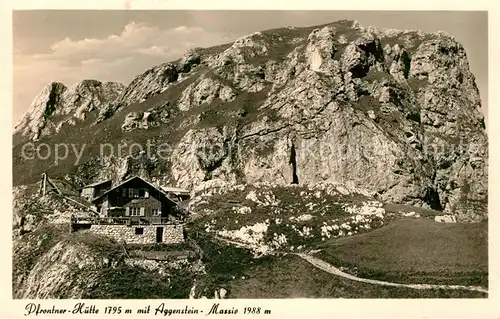 AK / Ansichtskarte Pfronten Pfronterner Huette Berghaus mit Aggenstein Allgaeuer Alpen Kat. Pfronten