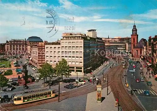 AK / Ansichtskarte Strassenbahn Frankfurt am Main Rossmarkt Hauptwache  Kat. Strassenbahn