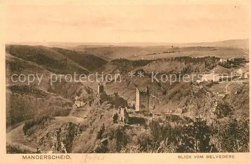 AK / Ansichtskarte Manderscheid Eifel Blick vom Belvedere Kat. Manderscheid