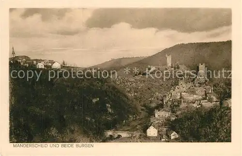 AK / Ansichtskarte Manderscheid Eifel Ober  und Niederburg Kat. Manderscheid